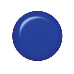 Rich blue color of ibd Dip & Sculpt Blue Haven nail dip powder on a circular swatch against a white background