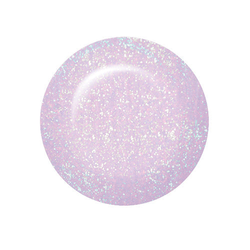 Circular color swatch preview of ibd Dip & Sculpt North Wind showing its shimmering glittery light pink results
