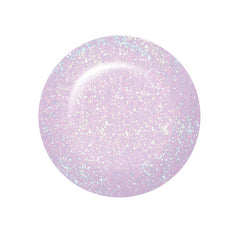 Circular color swatch preview of ibd Dip & Sculpt North Wind showing its shimmering glittery light pink results