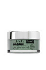 A 2 ounce glass jar filled with ibd Dip & Sculpt Weeping Willow nail dip powder with a metallic silver cap