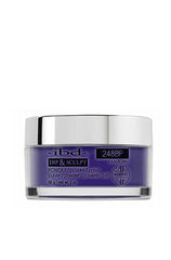 2 ounces of ibd Dip & Sculpt I Am Royal inside a clear glass labelled container with a silver metallic cap