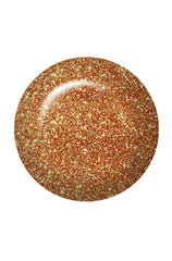 Swatch of IBD Morrocan Spice, a coppery bronze with dense micro-glitter for full-impact sparkle.