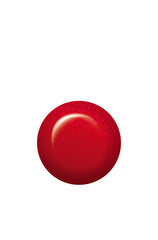Swatch of IBD Mango Mischief, a vibrant red shimmer with orange undertones for a dazzling, sun-kissed sparkle.