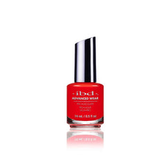ibd Advanced Wear Pro Lacquer in Vixen Rouge, a vibrant red polish for bold, lasting color.