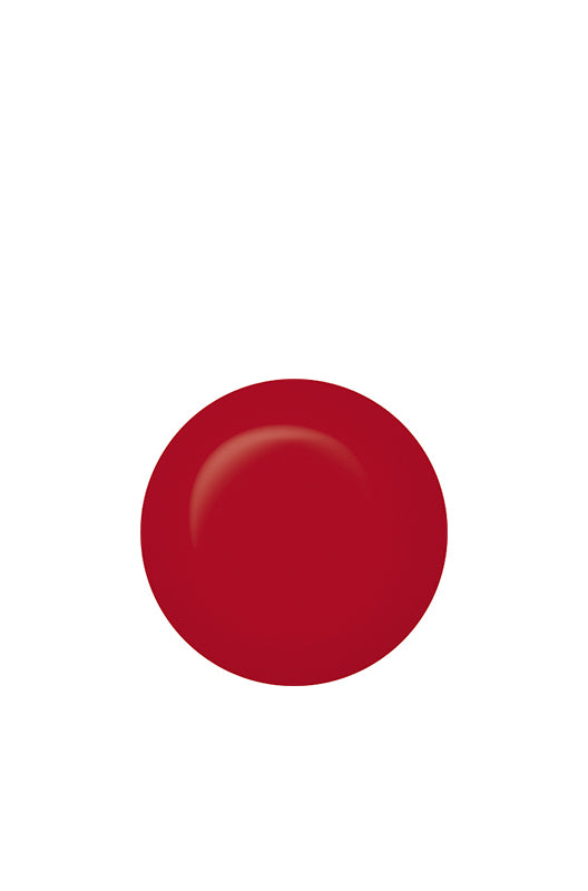 Swatch of IBD Lucky Red, a bold true red cream with high shine and undeniable vintage bombshell vibes.