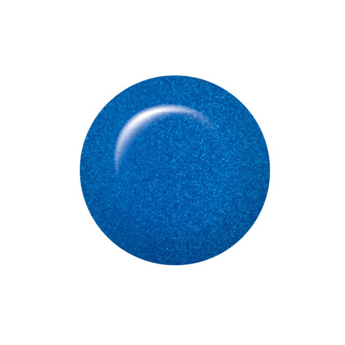 IBD Advanced Wear Sargasso Sea Swatch in a bright sapphire shimmer, ideal for dreamy ocean-inspired or luxe nail designs.