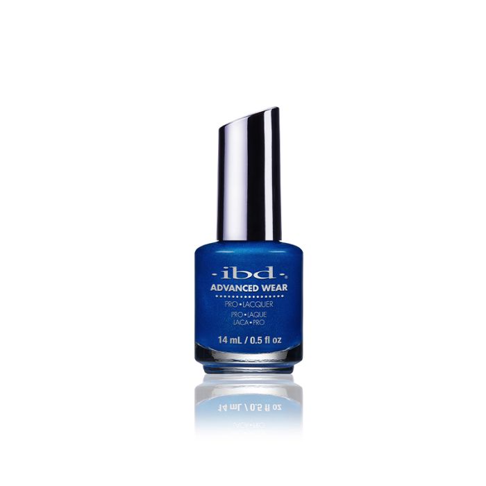 IBD Advanced Wear Sargasso Sea Pro Lacquer with a lustrous sapphire shimmer finish, perfect for elegant and vibrant nail looks.
