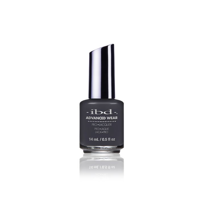 IBD R U Sur-real? Pro Lacquer in deep charcoal gray, ideal for sleek, moody manicures with a bold and modern finish.