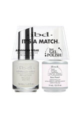 ibd It’s A Match Color Duo in Sea Pearl, featuring a soft pearlescent shade in Advanced Wear and Gel Polish.
