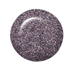Swatch of IBD Aphrodite, a cosmic silver glitter polish with purple undertones—sparkling and goddess-worthy.