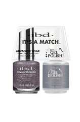 IBD It's A Match gel and lacquer duo in Aphrodite, a multidimensional silver-lavender glitter packed with celestial shimmer.