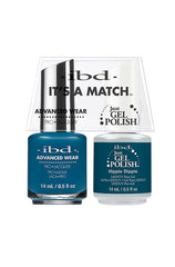 IBD It's A Match gel and lacquer duo in Hippie Dippie, a deep peacock blue-green that brings retro-chic vibes into the now.