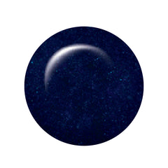 Swatch of IBD The Abyss, a blackened blue with tiny flecks of blue glitter—like peering into a night sky abyss.