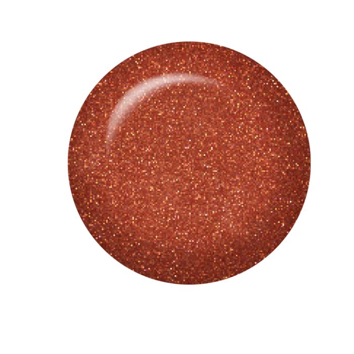 Swatch of IBD Gilded Duchess – rich bronze gel polish loaded with multidimensional glitter for a regal look.
