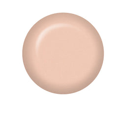A light and lacey, pale nudecolor swatch in a button shape isolated in white backdrop