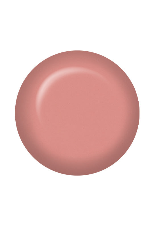 Preview of a cheeky pink nail gel polish color swatch in a circle shape isolated in white color background