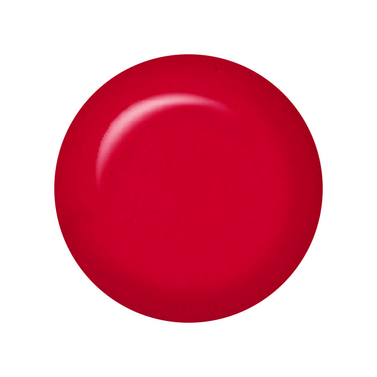 Circular color swatch of ibd Advanced Wear TOPtional showing its rich pink red finish