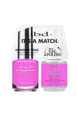 0.5 ounce bottle of  ibd Advanced Wear Color Duo with Just Gel Polish in Chic to Chic variant in a sealed packaging