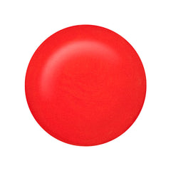 A button with a Bright orange pigmented texture isolated in white background