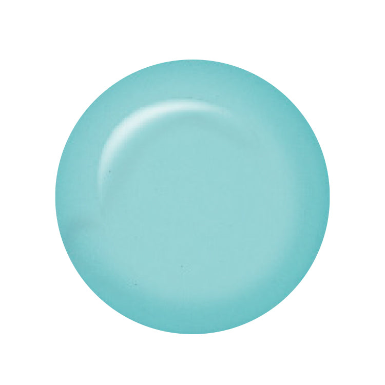 Color swatch of ibd nail gel polish featuring its fine crisp sky blue color shade