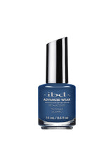 IBD Advanced Wear Lacquer in Blue Me a Beso, a muted blue nail polish with a sophisticated, high-shine finish.