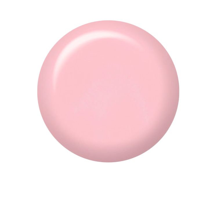 IBD Just Gel Polish Baked to Perfection swatch in a creamy, delicate ballerina pink for a graceful finish.
