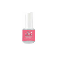 IBD Just Gel Polish in Lush Blush, a warm rosy pink gel polish with a playful, feminine touch.