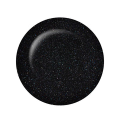 Realistic juicy shimmery black glittered pantone lay in white setting backdrop
