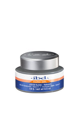 A 0.5-ounce grey tub container of ibd Hard Gel LED/UV - Natural II facing forward featuring its product label