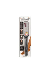 Front view of Checi Pro Medium Foot File in its plastic retail packaging featuring its black handle & medium abrasive surface