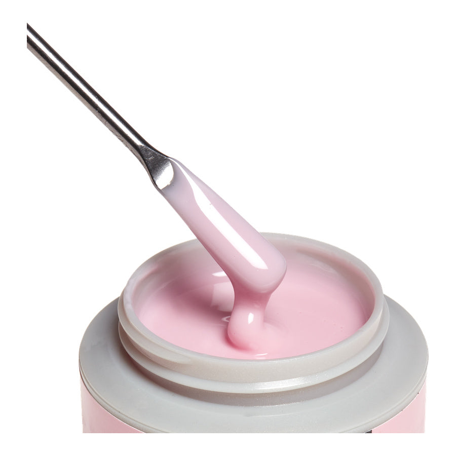 Closeup of Xtreme Hard Gel LED/UV Builder Gel in Pink Glaze