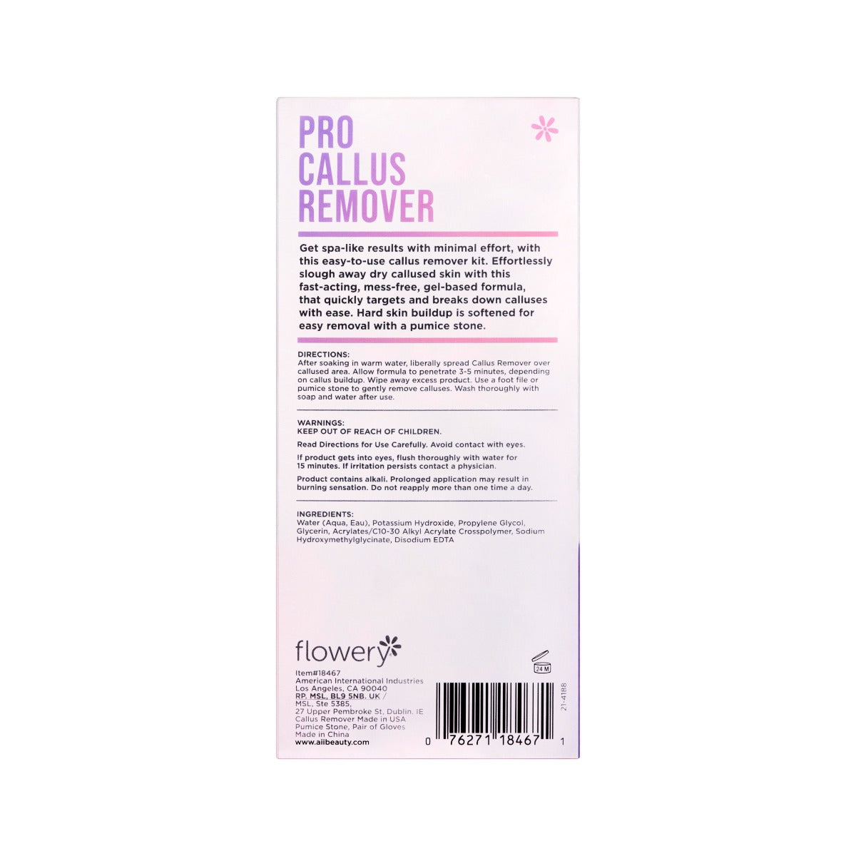  Front view of Pro Callus Remover Kit contents out of box 
