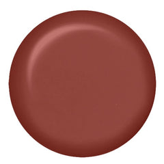 Swatch of IBD Rubber Gel Warm Pecan, a warm reddish-brown shade with a creamy gel texture.