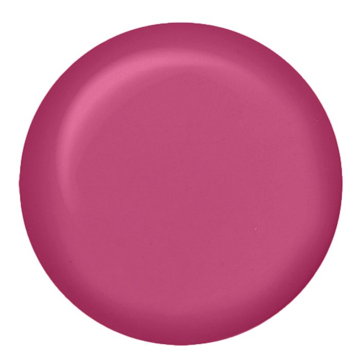 Swatch of IBD Rubber Gel Love Affair, a rich rosy pink with creamy texture and vibrant gel finish.