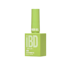 IBD Kiwi Rubber Gel bottle angled view in bold kiwi green, great for bright and fruity nail styles.