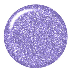 ibd Flash Gel Ethereal swatch, light lavender glitter gel polish with sparkling, multidimensional shimmer.