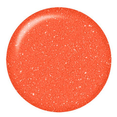 ibd Flash Gel Astro swatch, vivid tangerine glitter gel polish with a radiant finish.