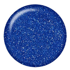 ibd Flash Gel Cosmic swatch, bold cosmic blue glitter polish with reflective flash sparkle.