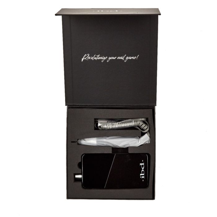 ibd Portable E-File Kit (Open Box), complete portable nail file kit with rechargeable handpiece and accessories for precision nail care.
